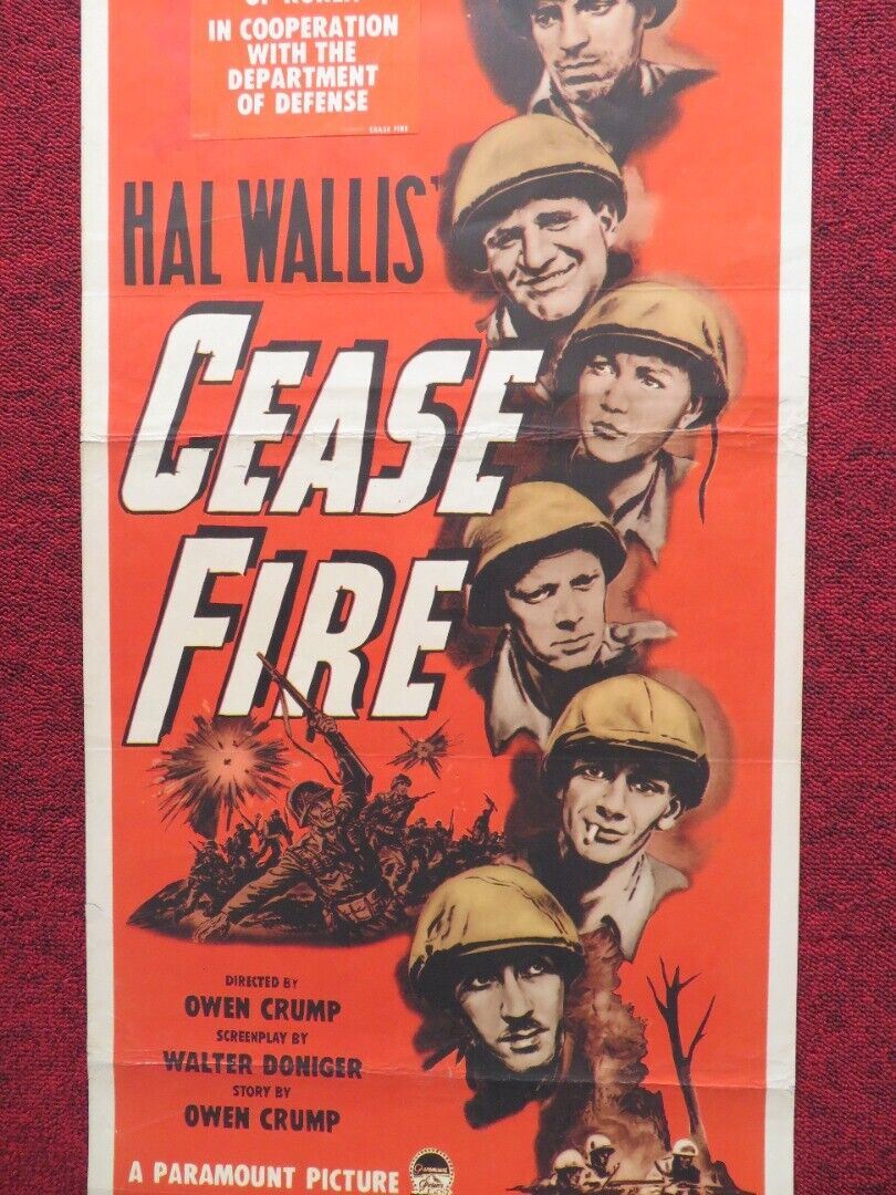 CEASE FIRE US INSERT (14"x 36") POSTER HAL WALLIS 1953 Movie posters
