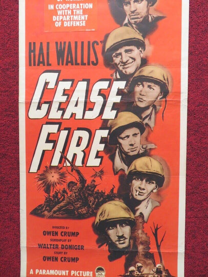 CEASE FIRE US INSERT (14"x 36") POSTER HAL WALLIS 1953 Movie posters