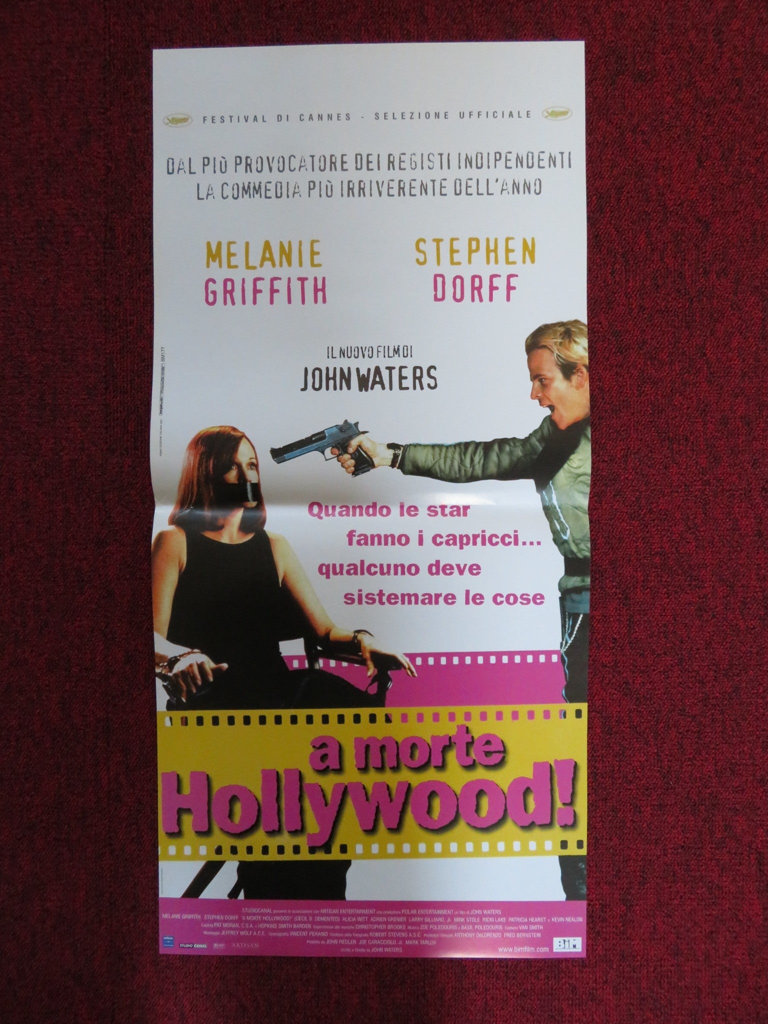 CECIL B. DEMENTED ITALIAN LOCANDINA POSTER MELANIE GRIFFITH STEPHEN DORFF 2000 Rendezvous Cinema Movie posters