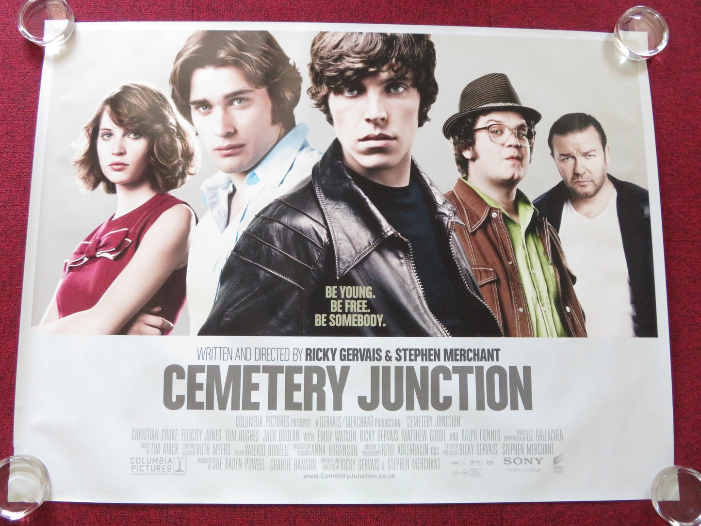 CEMETERY JUNCTION UK QUAD (30"x 40") ROLLED POSTER RICKY GERVAIS TOM HUGHES 2010 Rendezvous Cinema Movie posters