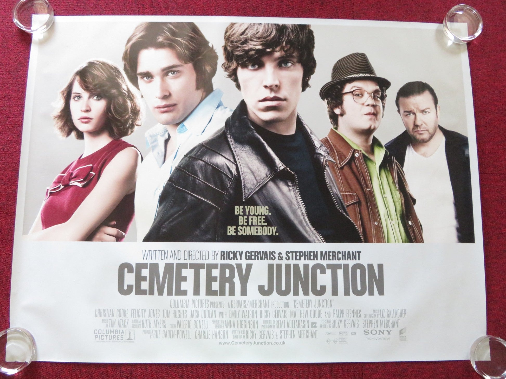 CEMETERY JUNCTION UK QUAD (30"x 40") ROLLED POSTER RICKY GERVAIS TOM HUGHES 2010 Rendezvous Cinema Movie posters