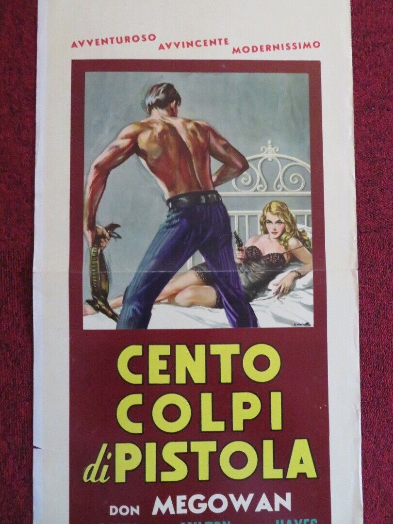 CENTO COLPI DI PISTOLA ITALIAN LOCANDINA (27.5"x13.5") POSTER JIM DAVIS 1960 Movie posters