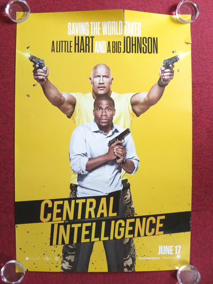 CENTRAL INTELLIGENCE US ONE SHEET ROLLED POSTER DWAYNE JOHNSON KEVIN HART 2016 Rendezvous Cinema Movie posters
