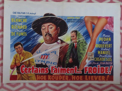 CERTAINS L'AIMENT... FROIDE!/ Some Like It ... Cold BELGIUM POSTER 1960 Movie posters