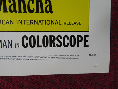 CERVANTES FOLDED US ONE SHEET POSTER HORST BUCHHOLZ GINA LOLLOBRIGIDA 1968 Rendezvous Cinema Movie posters