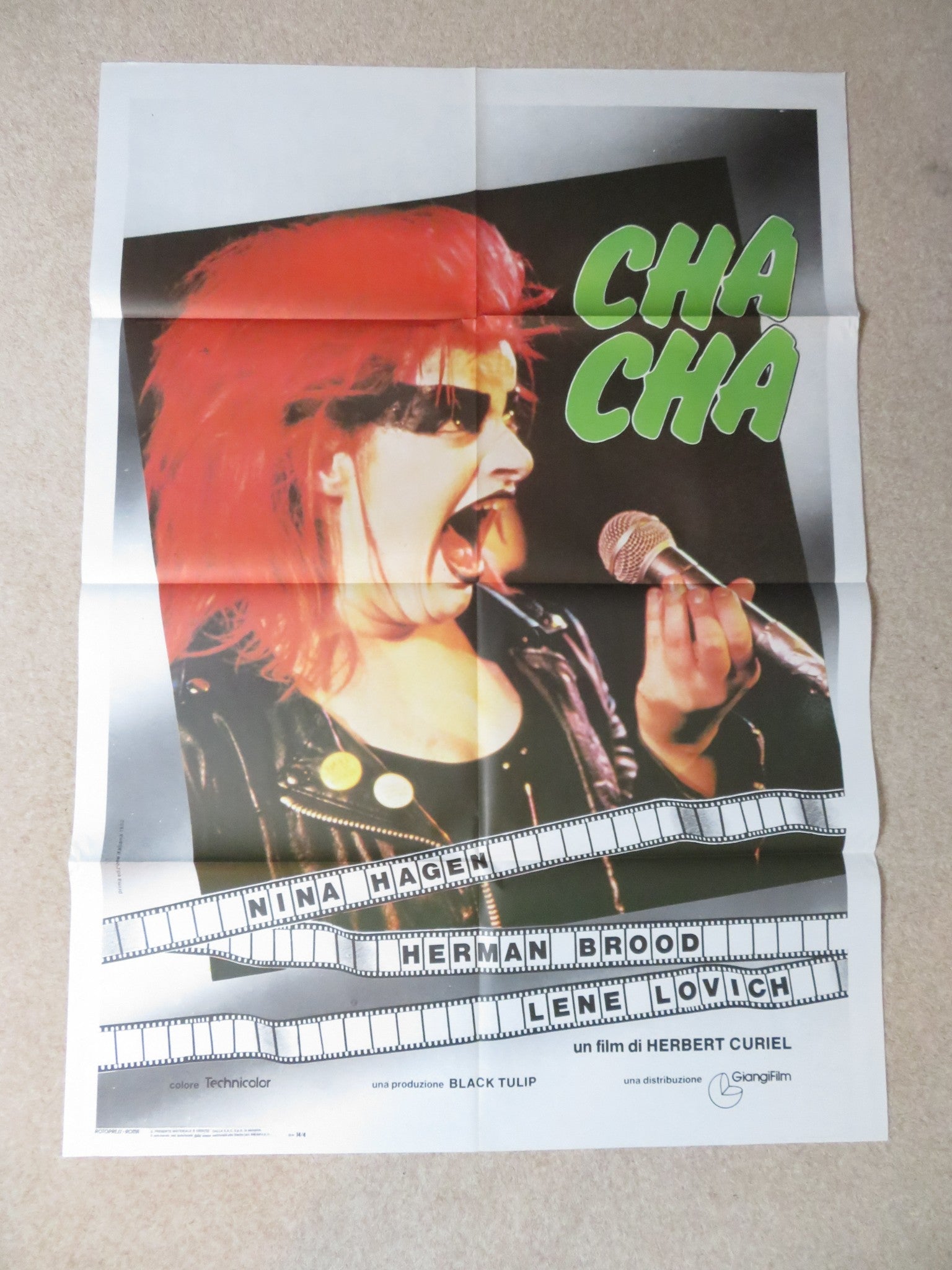 CHA CHA ITALIAN 2 FOGLIO POSTER NINA HAGEN HERMAN BROOD 1979 Rendezvous Cinema Movie posters
