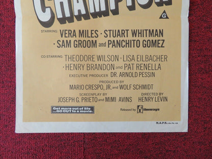 CHAMPION / Run for the Roses FOLDED AUSTRALIAN DAYBILL POSTER VERA MILES 1977 Movie posters