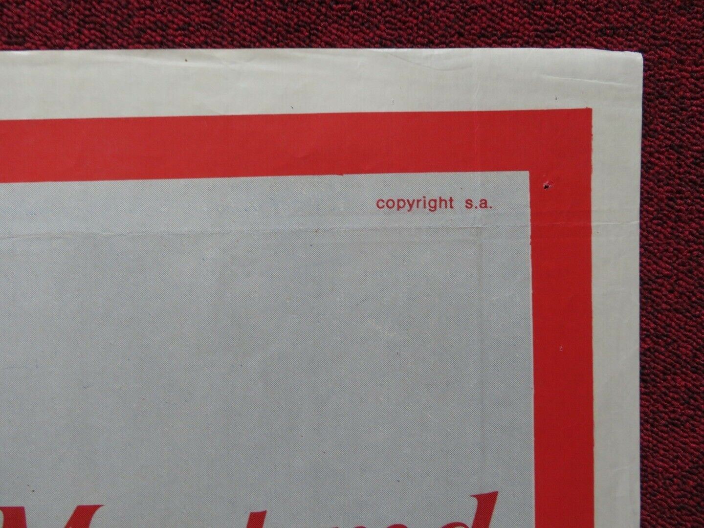 CHANCE AND VIOLENCE PERU ONE SHEET FOLDED POSTER YVES MONTAND KATHARINE ROSS - Rendezvous Cinema