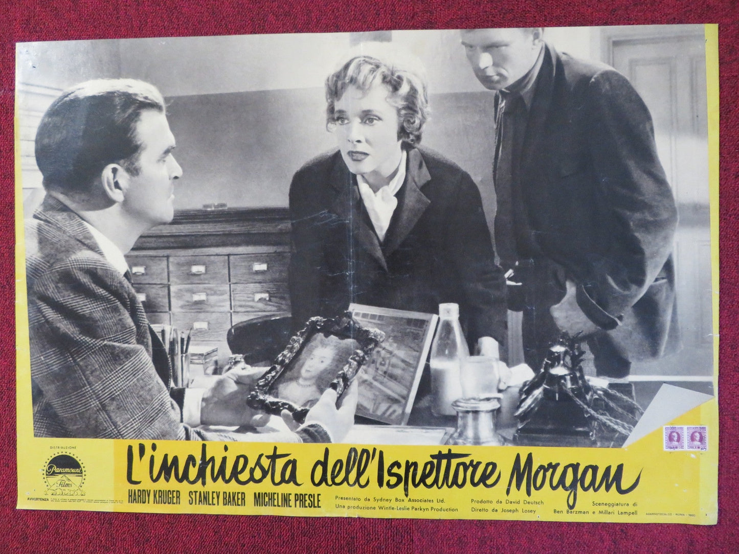 CHANCE MEETING - B ITALIAN FOTOBUSTA POSTER HARDY KRUGER STANLEY BAKER 1959 Rendezvous Cinema Movie posters