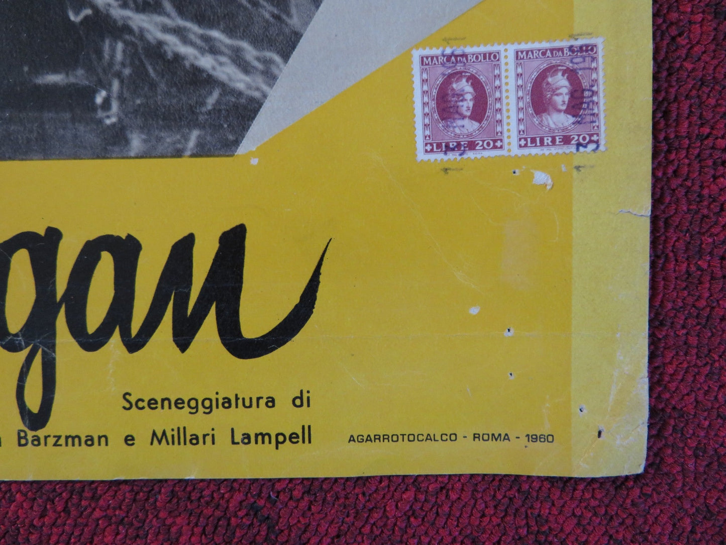 CHANCE MEETING - B ITALIAN FOTOBUSTA POSTER HARDY KRUGER STANLEY BAKER 1959 Rendezvous Cinema Movie posters