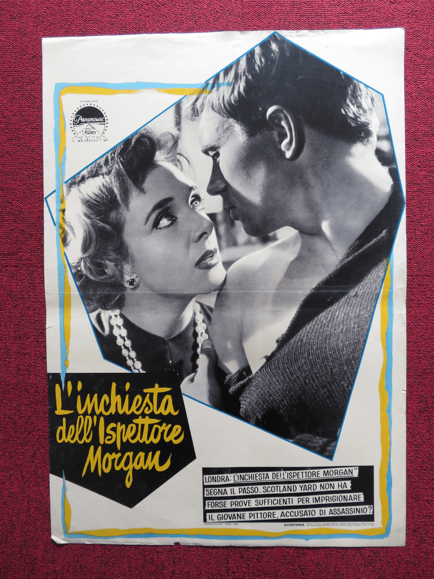 CHANCE MEETING ITALIAN FOTOBUSTA POSTER HARDY KRUGER STANLEY BAKER 1959 Rendezvous Cinema Movie posters