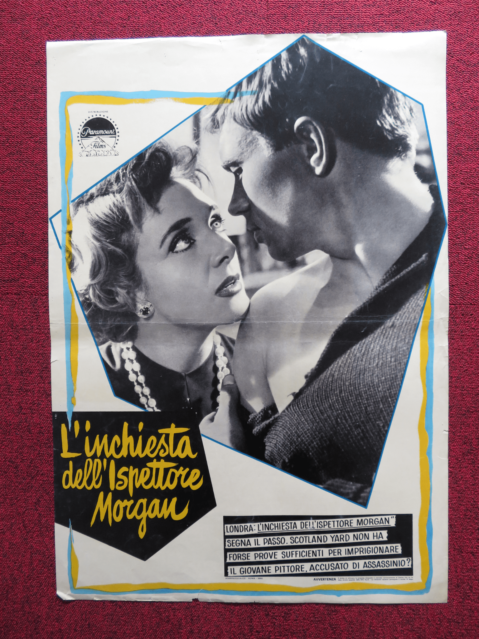 CHANCE MEETING ITALIAN FOTOBUSTA POSTER HARDY KRUGER STANLEY BAKER 1959 Rendezvous Cinema Movie posters