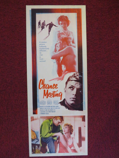CHANCE MEETING US INSERT (14"x 36") POSTER HARDY KRUGER STANLEY BAKER 1960 Rendezvous Cinema Movie posters