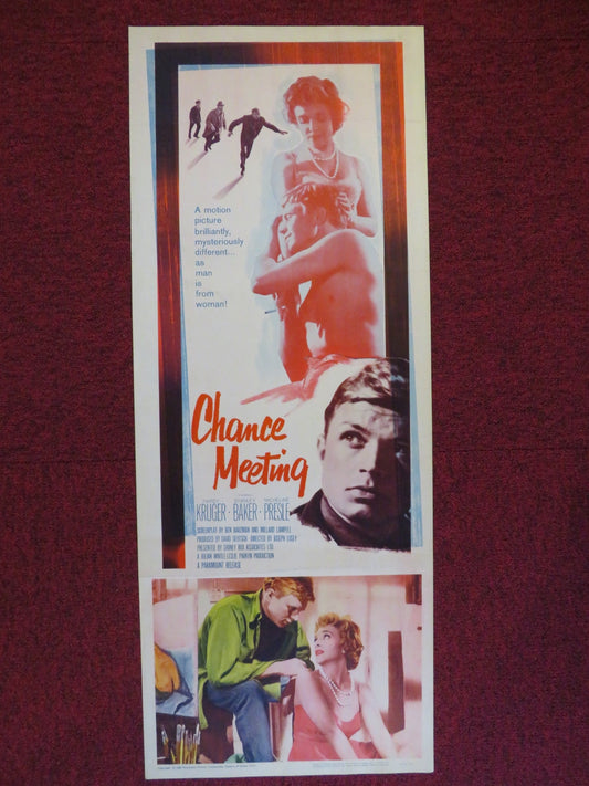 CHANCE MEETING US INSERT (14"x 36") POSTER HARDY KRUGER STANLEY BAKER 1960 Rendezvous Cinema Movie posters
