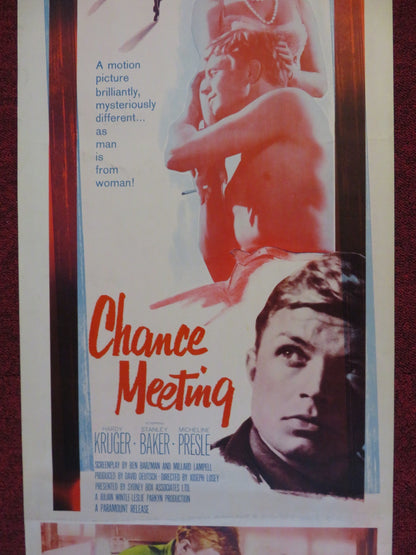 CHANCE MEETING US INSERT (14"x 36") POSTER HARDY KRUGER STANLEY BAKER 1960 Rendezvous Cinema Movie posters