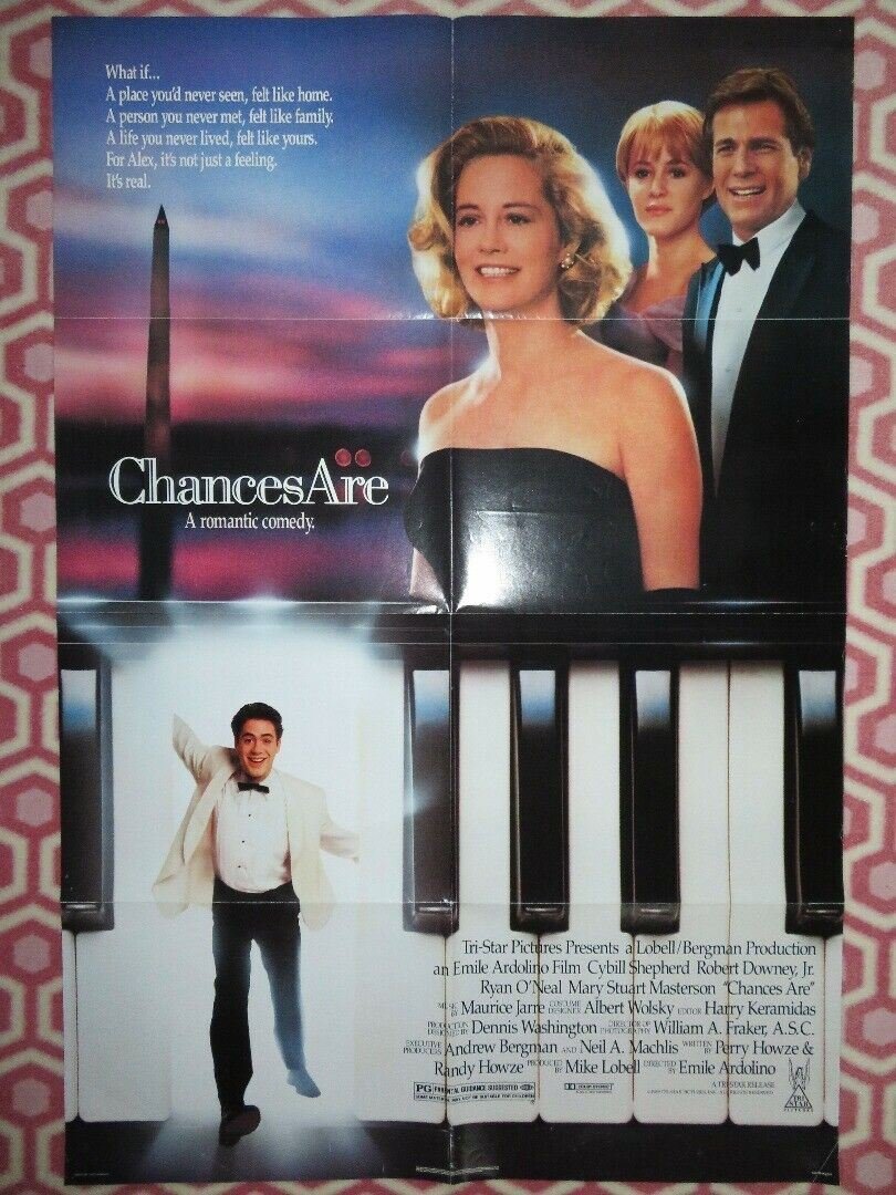CHANCES ARE US ONE SHEET POSTER CYBILL SHEPHERD ROBERT DOWNEY JR. '89 Movie posters