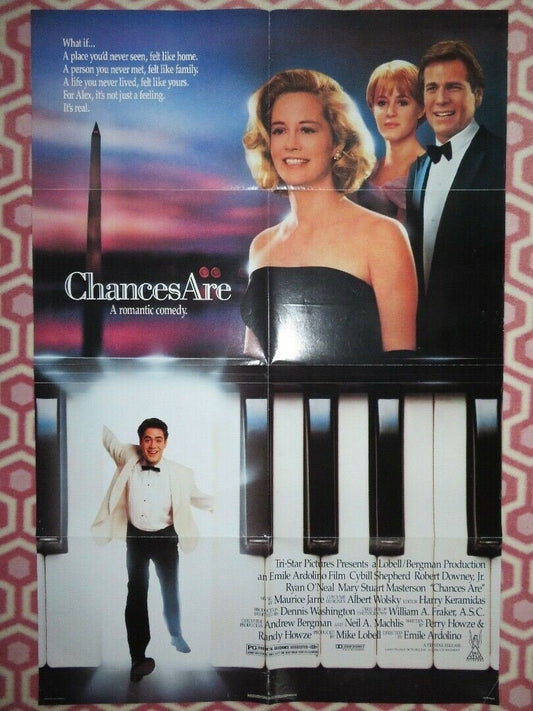 CHANCES ARE US ONE SHEET POSTER CYBILL SHEPHERD ROBERT DOWNEY JR. '89 Movie posters