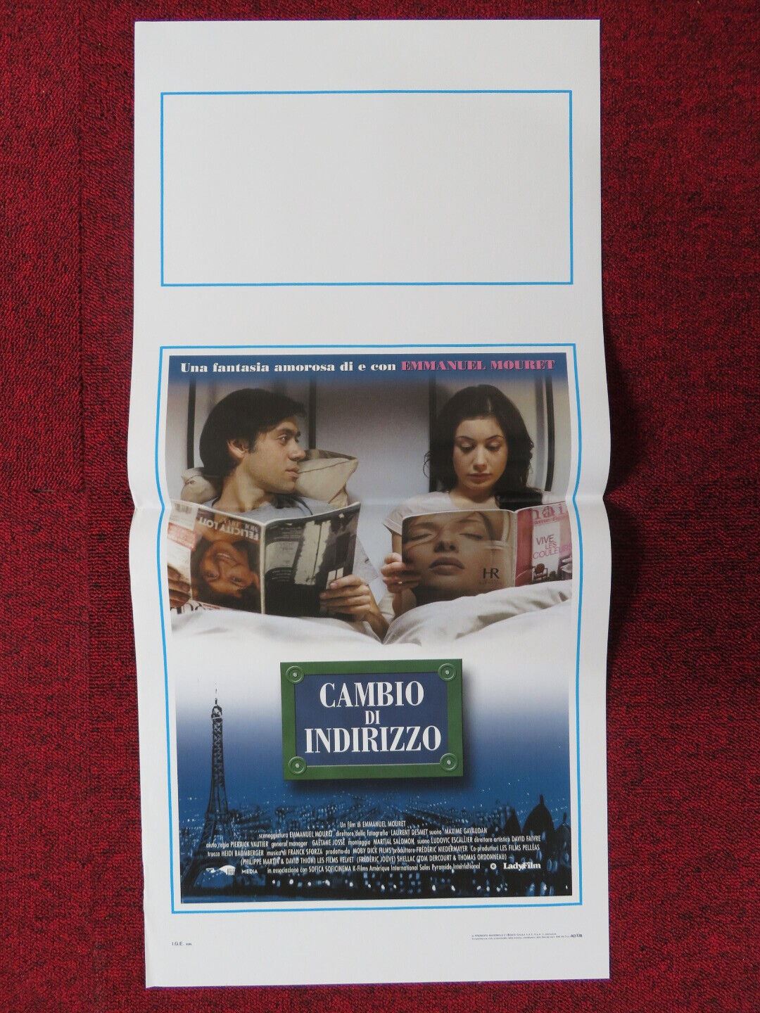 CHANGE OF ADDRESS ITALIAN LOCANDINA (27.5"x13") POSTER EMMANUEL MOURET 2006 Movie posters