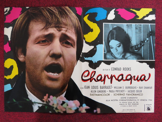 CHAPPAQUA - C ITALIAN FOTOBUSTA POSTER CONRAD ROOKS JEAN LOUIS BARRAULT 1968 Rendezvous Cinema Movie posters