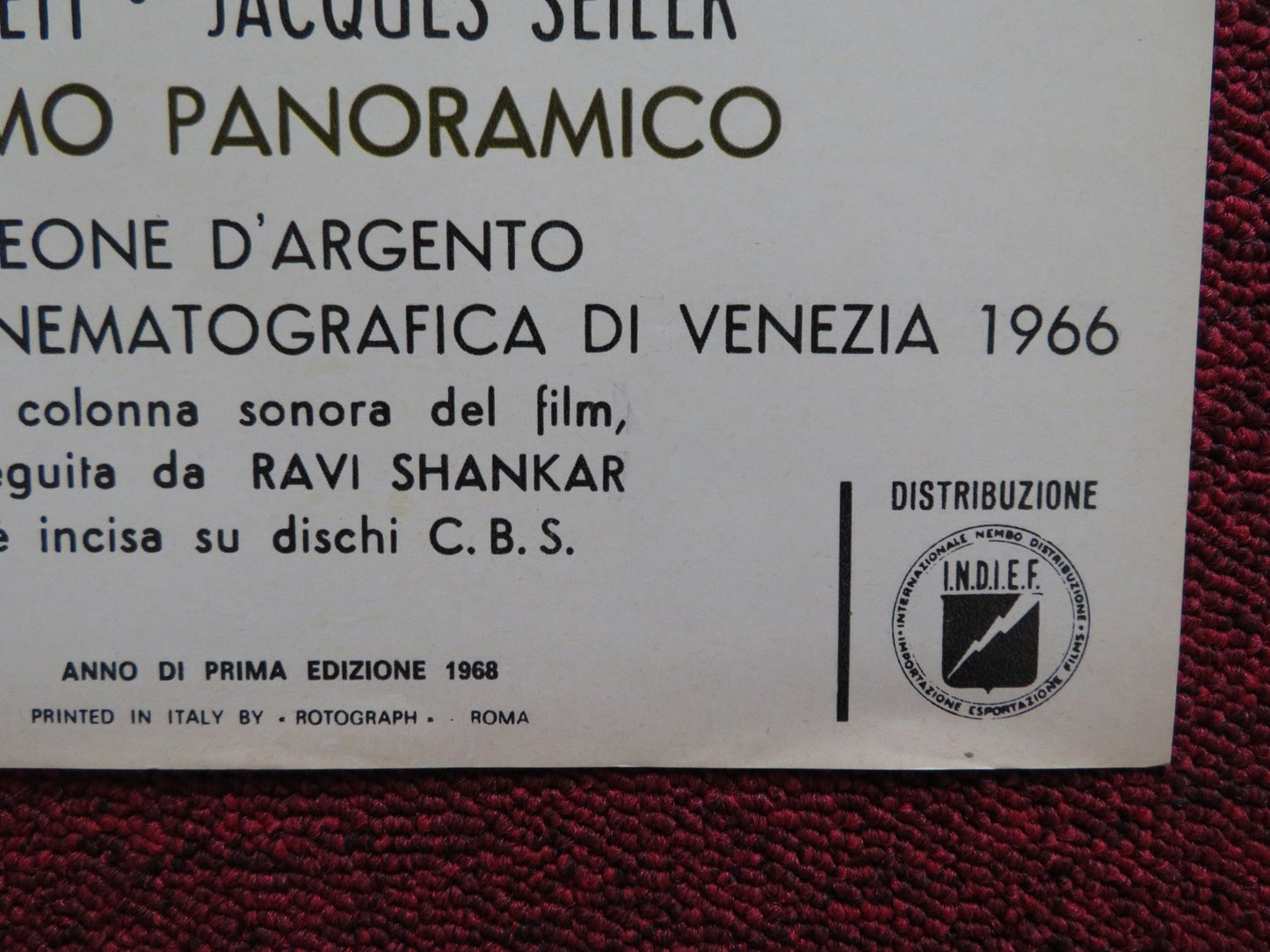 CHAPPAQUA - C ITALIAN FOTOBUSTA POSTER CONRAD ROOKS JEAN LOUIS BARRAULT 1968 Rendezvous Cinema Movie posters