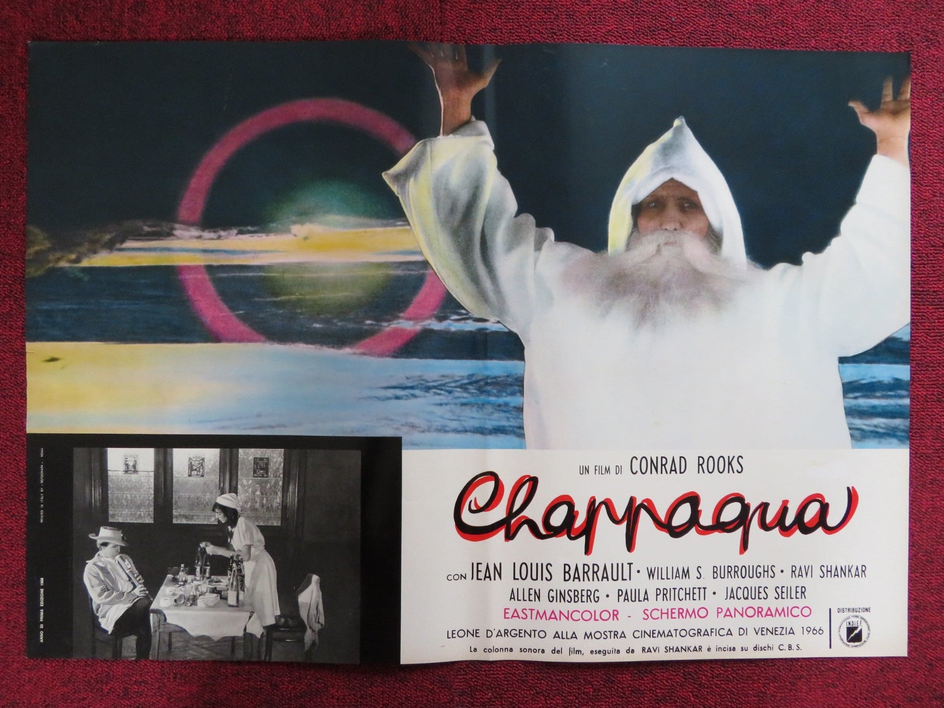 CHAPPAQUA - E ITALIAN FOTOBUSTA POSTER CONRAD ROOKS JEAN LOUIS BARRAULT 1968 Rendezvous Cinema Movie posters