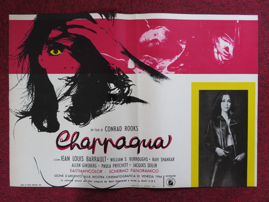 CHAPPAQUA - G ITALIAN FOTOBUSTA POSTER CONRAD ROOKS JEAN LOUIS BARRAULT 1968 Rendezvous Cinema Movie posters