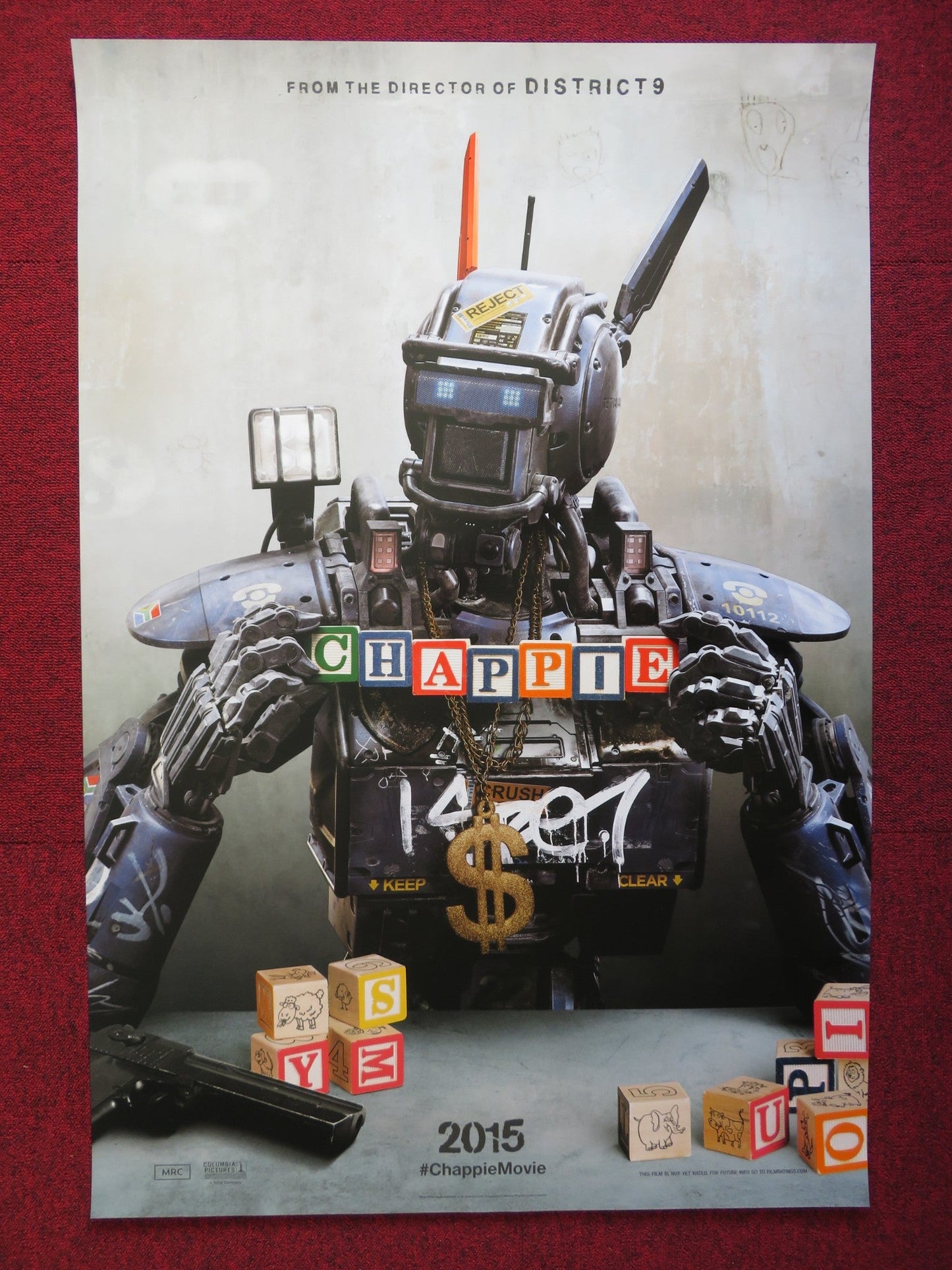 CHAPPIE US ONE SHEET ROLLED POSTER SHARLTO COPLEY DEV PATEL 2015 Rendezvous Cinema Movie posters