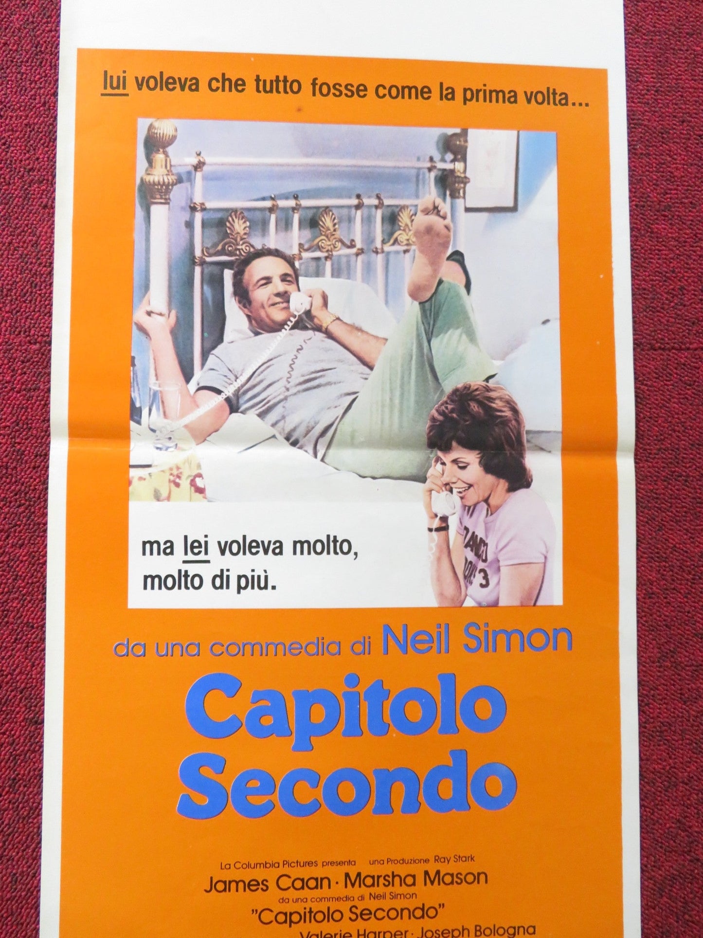 CHAPTER TWO ITALIAN LOCANDINA POSTER JAMES CAAN MARSHA MASON 1980 Rendezvous Cinema Movie posters