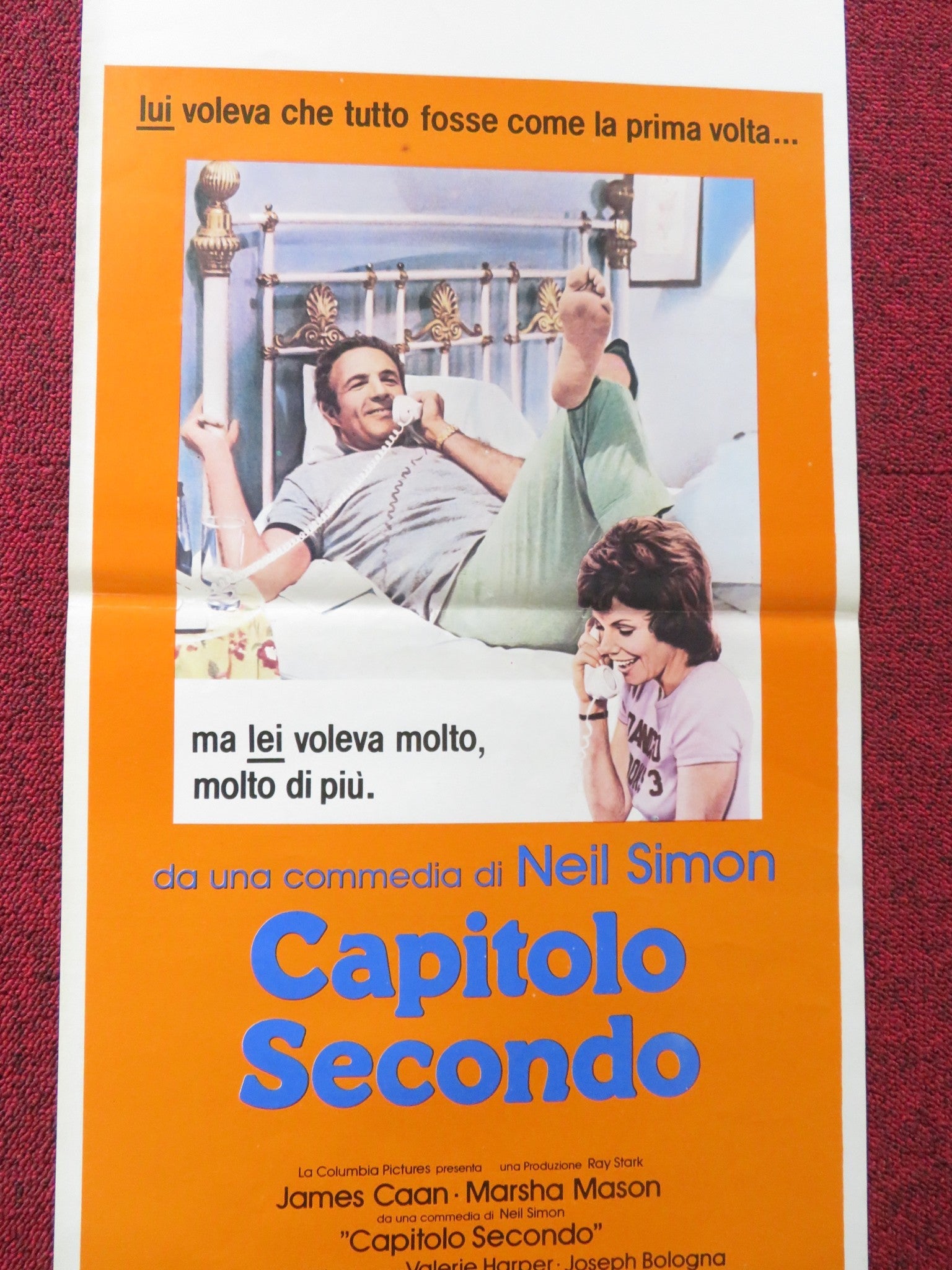CHAPTER TWO ITALIAN LOCANDINA POSTER JAMES CAAN MARSHA MASON 1980 Rendezvous Cinema Movie posters