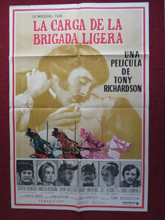 CHARGE OF THE LIGHT BRIGADE FOLDED ARGENTINA ONE SHEET POSTER VANESSA REDGRAVE Movie posters