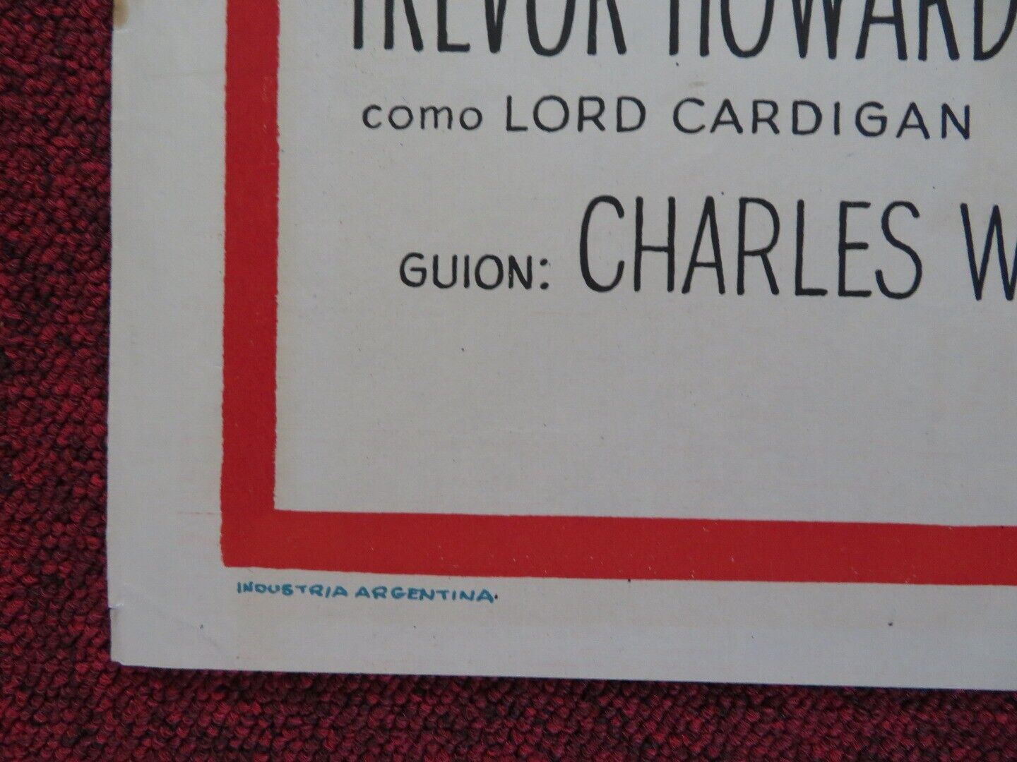 CHARGE OF THE LIGHT BRIGADE FOLDED ARGENTINA ONE SHEET POSTER VANESSA REDGRAVE Movie posters