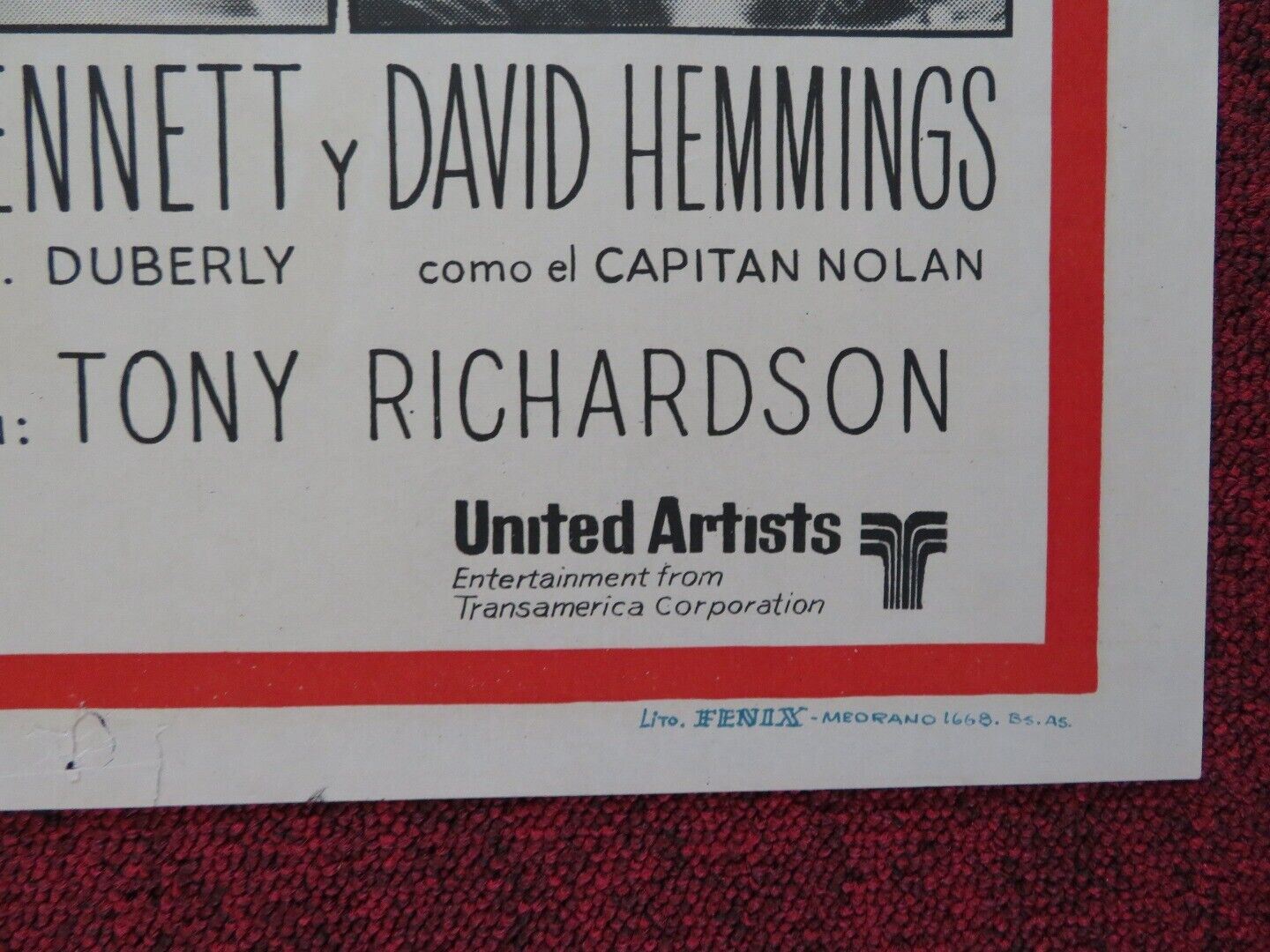 CHARGE OF THE LIGHT BRIGADE FOLDED ARGENTINA ONE SHEET POSTER VANESSA REDGRAVE Movie posters