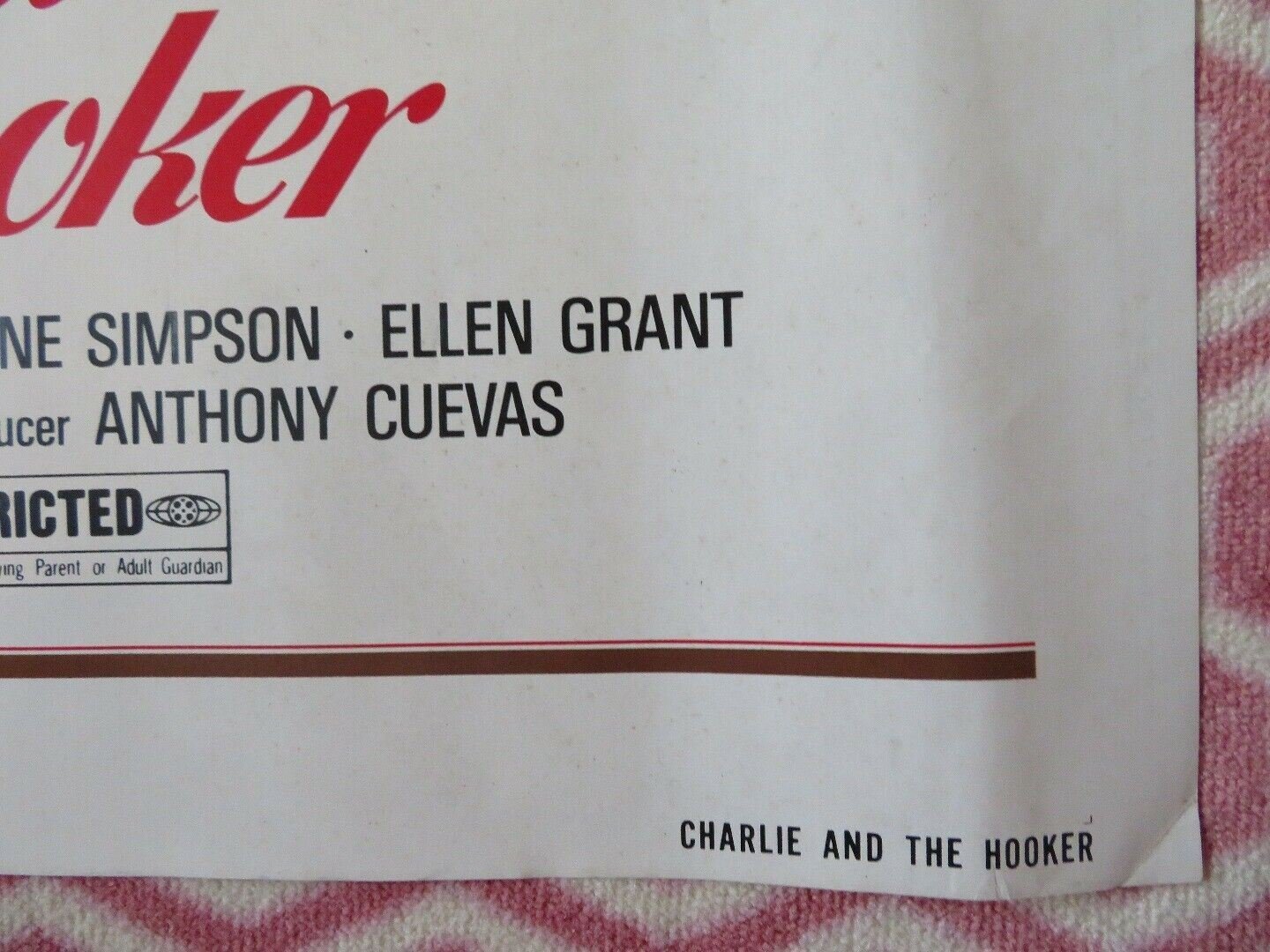 CHARLIE AND THE HOOKER / MY FIRST SIN FOLDED US ONE SHEET POSTER F SUMMERS 1977 Movie posters