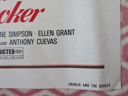 CHARLIE AND THE HOOKER / MY FIRST SIN FOLDED US ONE SHEET POSTER F SUMMERS 1977 Movie posters