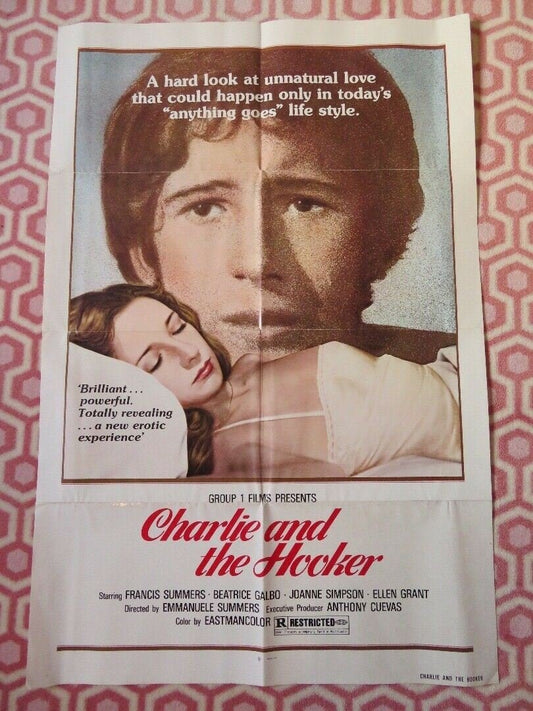 CHARLIE AND THE HOOKER / MY FIRST SIN FOLDED US ONE SHEET POSTER F SUMMERS 1977 Movie posters
