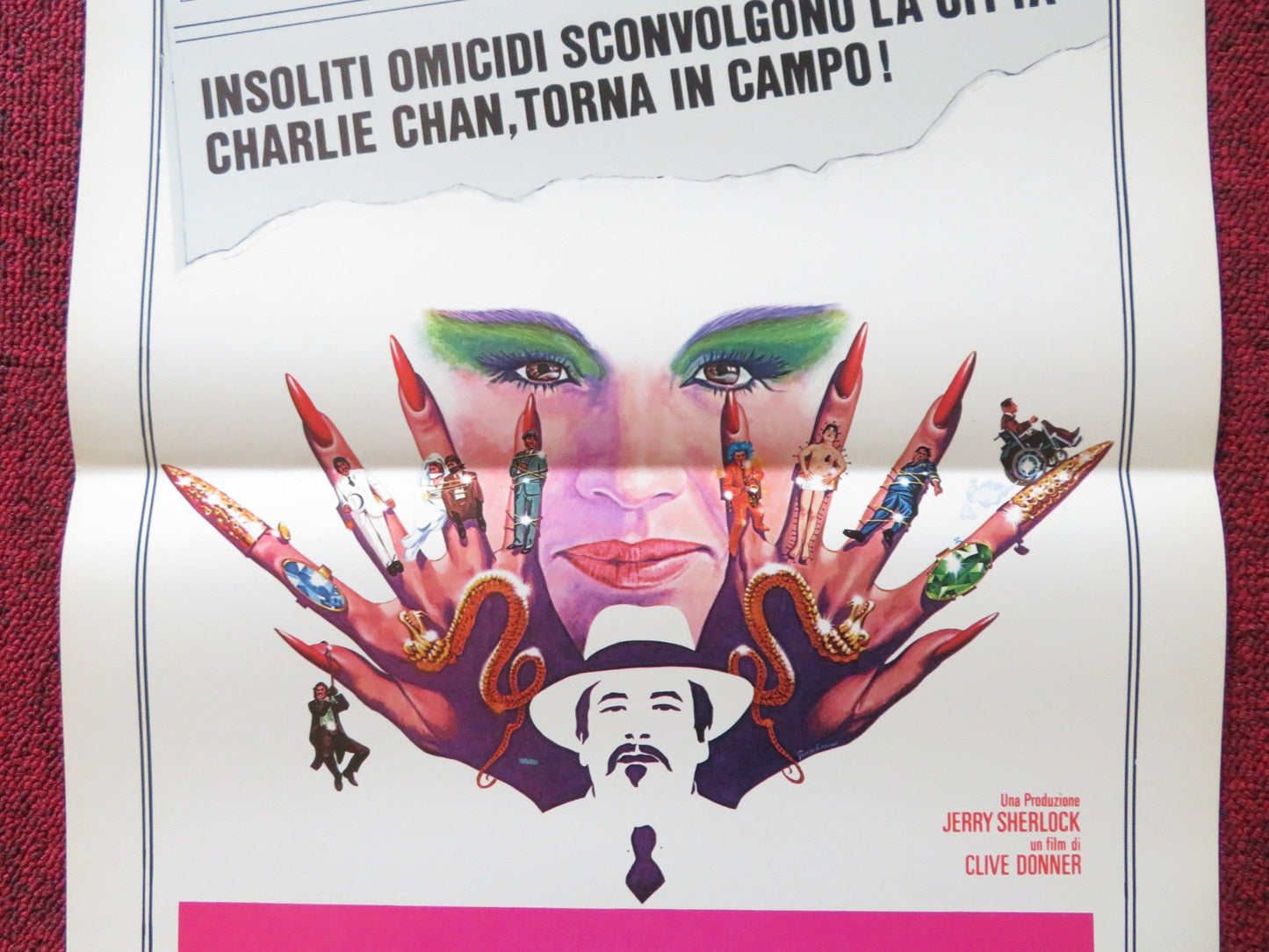 CHARLIE CHAN AND THE CURSE OF THE DRAGON QUEEN ITALIAN LOCANDINA POSTER 1981 Rendezvous Cinema Movie posters
