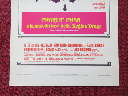 CHARLIE CHAN AND THE CURSE OF THE DRAGON QUEEN ITALIAN LOCANDINA POSTER 1981 Rendezvous Cinema Movie posters