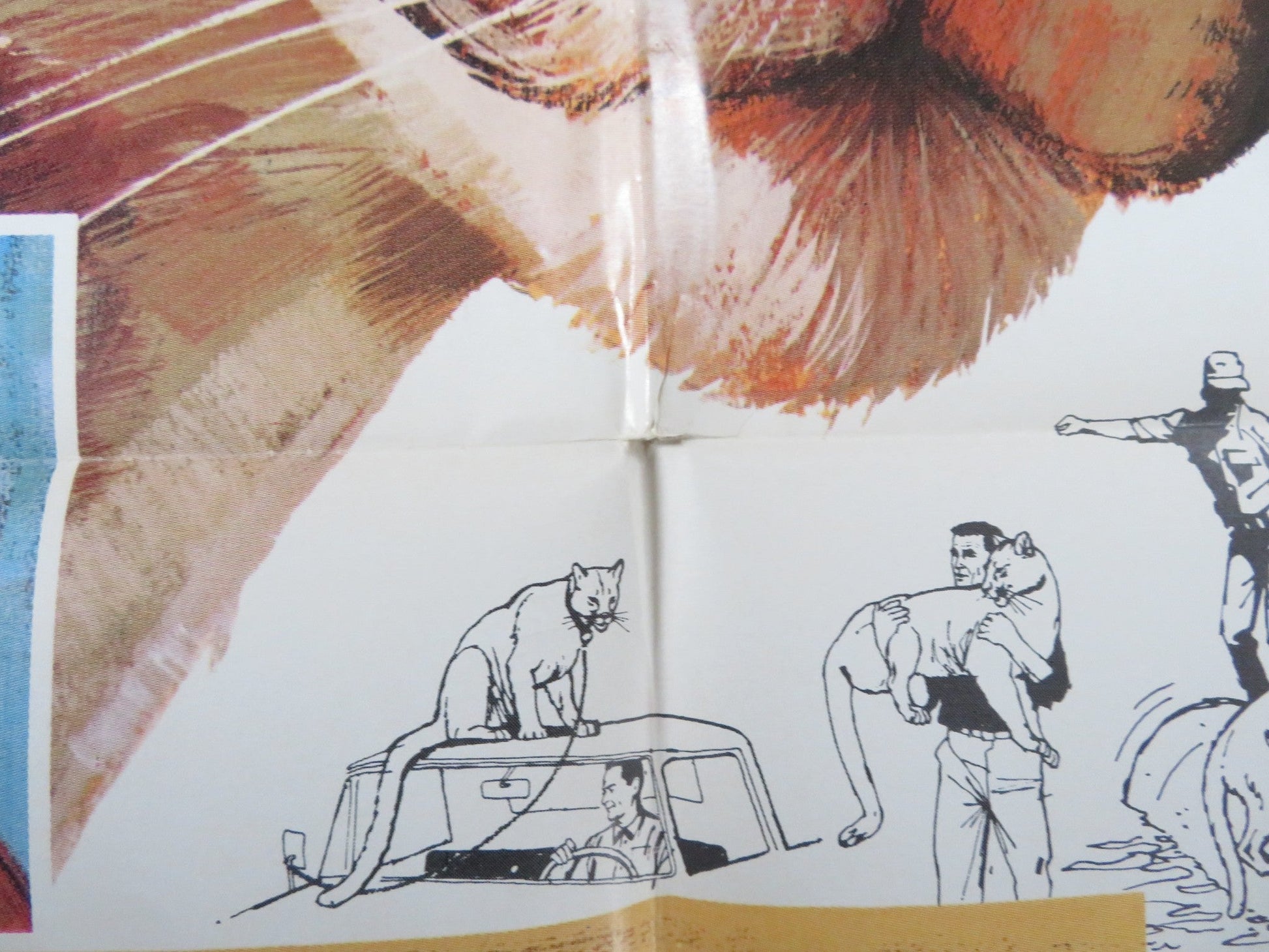 CHARLIE THE LONESOME COUGAR FOLDED US ONE SHEET POSTER DISNEY REX ALLEN 1967 Rendezvous Cinema Movie posters