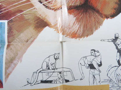 CHARLIE THE LONESOME COUGAR FOLDED US ONE SHEET POSTER DISNEY REX ALLEN 1967 Rendezvous Cinema Movie posters