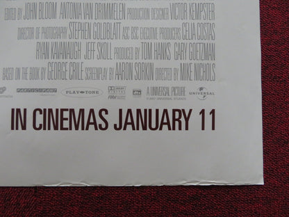 CHARLIE WILSON'S WAR UK QUAD (30"x 40") ROLLED POSTER TOM HANKS AMY ADAMS 2007 Rendezvous Cinema Movie posters