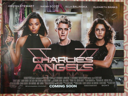 CHARLIES ANGELS BRITISH QUAD (30"x 40")ROLLED POSTER KIRSTEN STEWART NAOMI SCOTT Rendezvous Cinema Movie posters