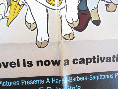 CHARLOTTE'S WEB FOLDED US ONE SHEET POSTER DEBBIE REYNOLDS PAUL LYNDE 1972 Rendezvous Cinema Movie posters