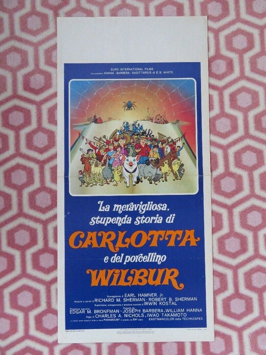 Charlotte's Web ITALIAN LOCANDINA (27.5"x 13") POSTER DEBBIE REYNOLDS 1973 Movie posters