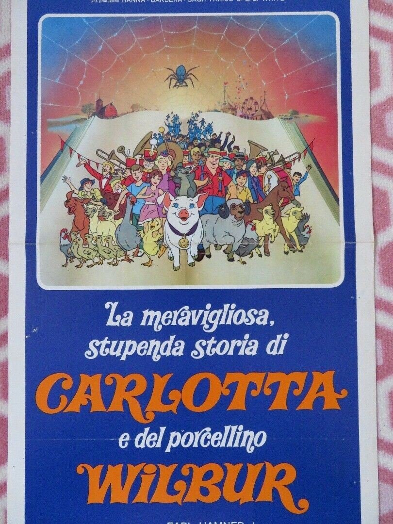 Charlotte's Web ITALIAN LOCANDINA (27.5"x 13") POSTER DEBBIE REYNOLDS 1973 Movie posters