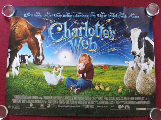 CHARLOTTE'S WEB UK QUAD (30"x 40") ROLLED POSTER DAKOTA FANNING J. ROBERTS 2006 Rendezvous Cinema Movie posters