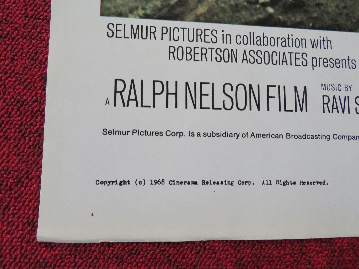 CHARLY FOLDED US ONE SHEET POSTER CLIFF ROBERTSON CLAIRE BLOOM 1968 Movie posters