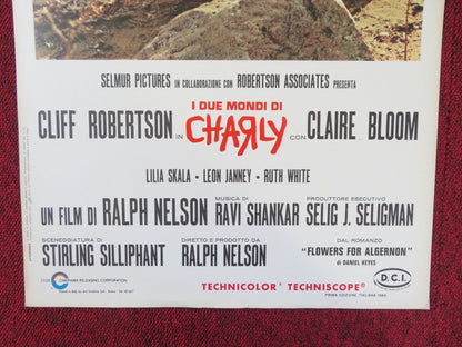 CHARLY ITALIAN LOCANDINA POSTER CLIFF ROBERTSON CLAIRE BLOOM 1969 Rendezvous Cinema Movie posters