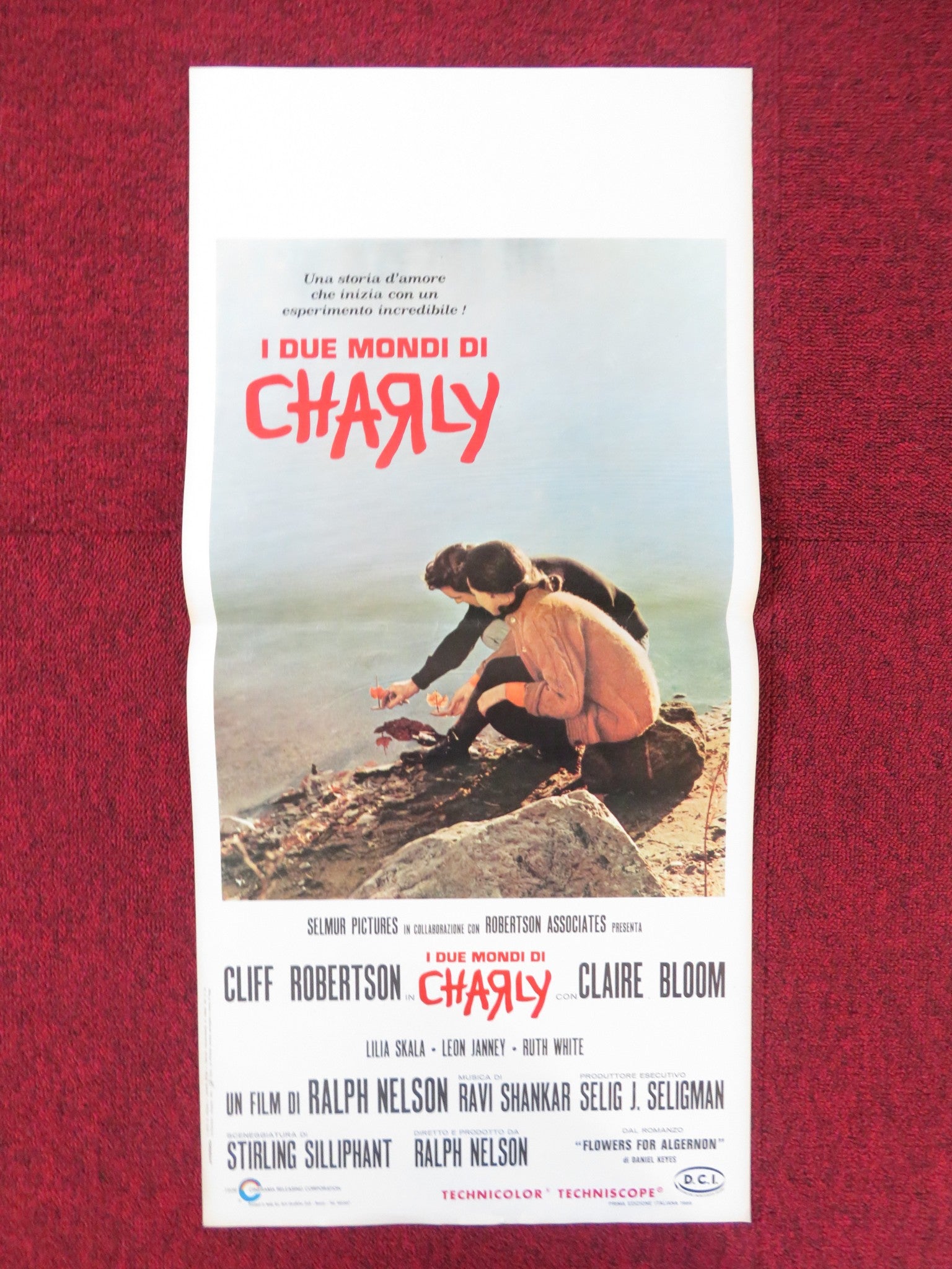 CHARLY ITALIAN LOCANDINA POSTER CLIFF ROBERTSON CLAIRE BLOOM 1969 Rendezvous Cinema Movie posters