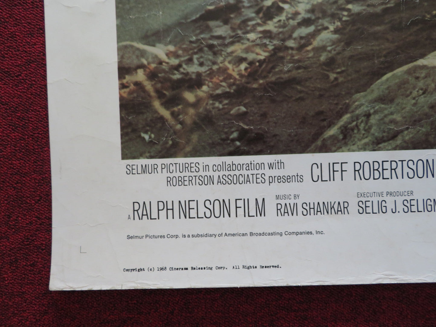 CHARLY US 30 X 40 ROLLED POSTER CLIFF ROBERTSON CLAIRE BLOOM 1968 Rendezvous Cinema Movie posters