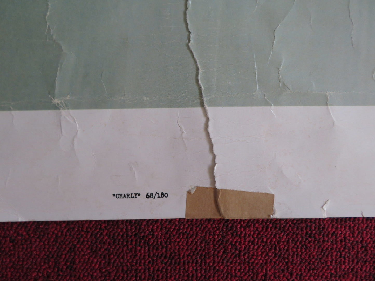 CHARLY US 30 X 40 ROLLED POSTER CLIFF ROBERTSON CLAIRE BLOOM 1968 Rendezvous Cinema Movie posters